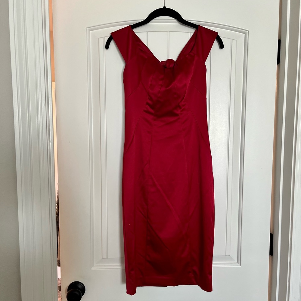 Red cocktail dress